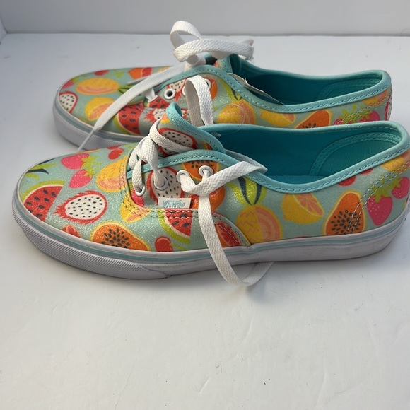 Vans off the Wall Authentic Glitter Fruits Island Big Girl Shoes size 5.5 - Picture 4 of 10
